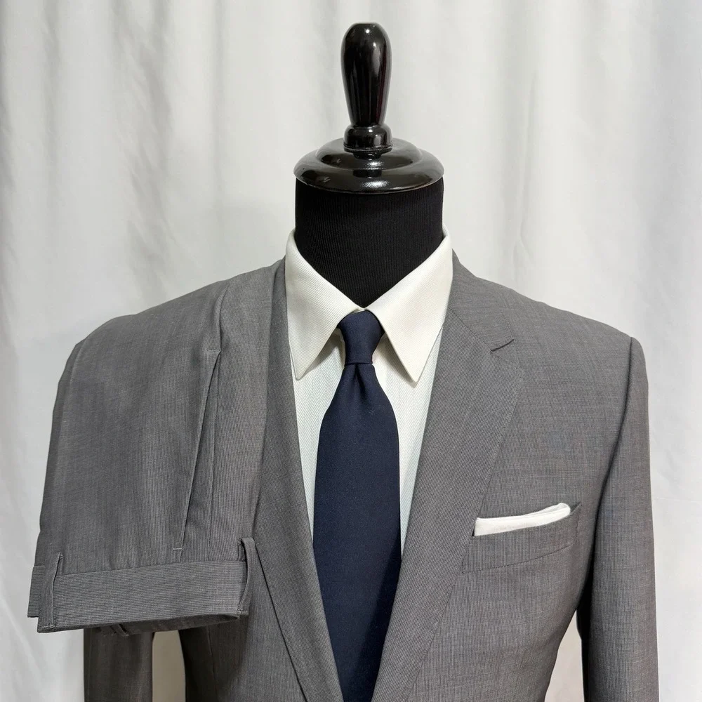 Hugo Boss Huge2/Genius1 Suit Men's 40S Pants 31x28 Wool Cotton Blend Career Work